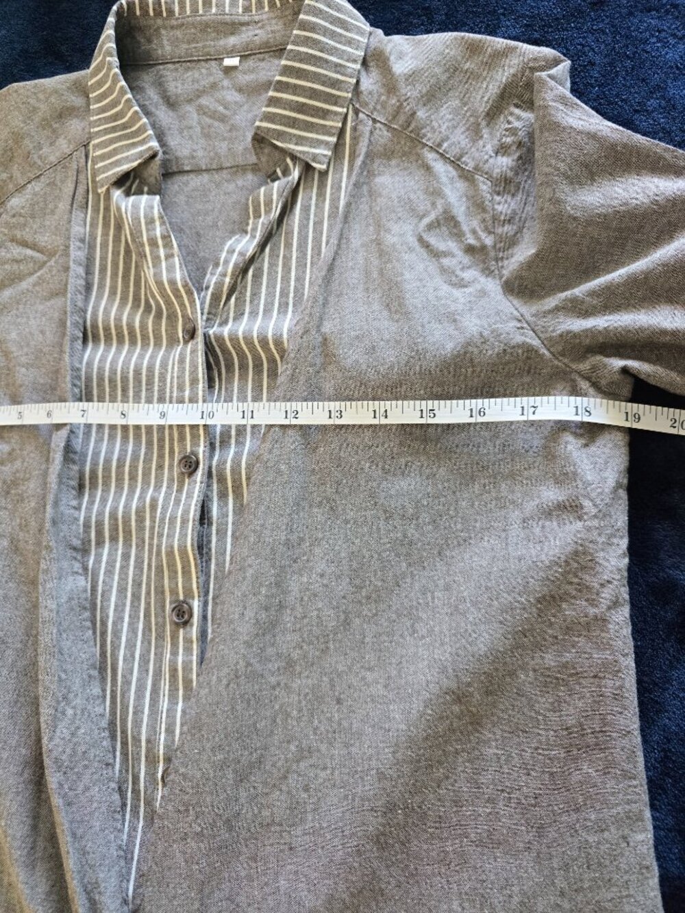 Japanese Nissen Mori-Kei Faux-Layered 2-in-1 Longline Cardigan Shirt - Picture 12 of 14